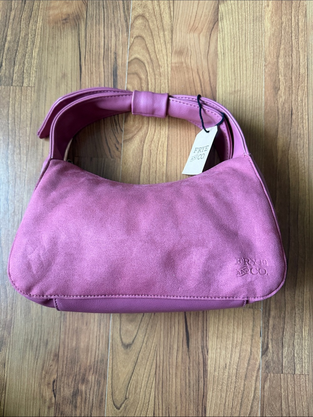 Frye and Co. Pink Faux Suede Satchel Bag